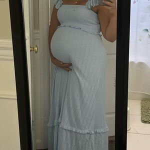 Light Blue Maternity Dress
